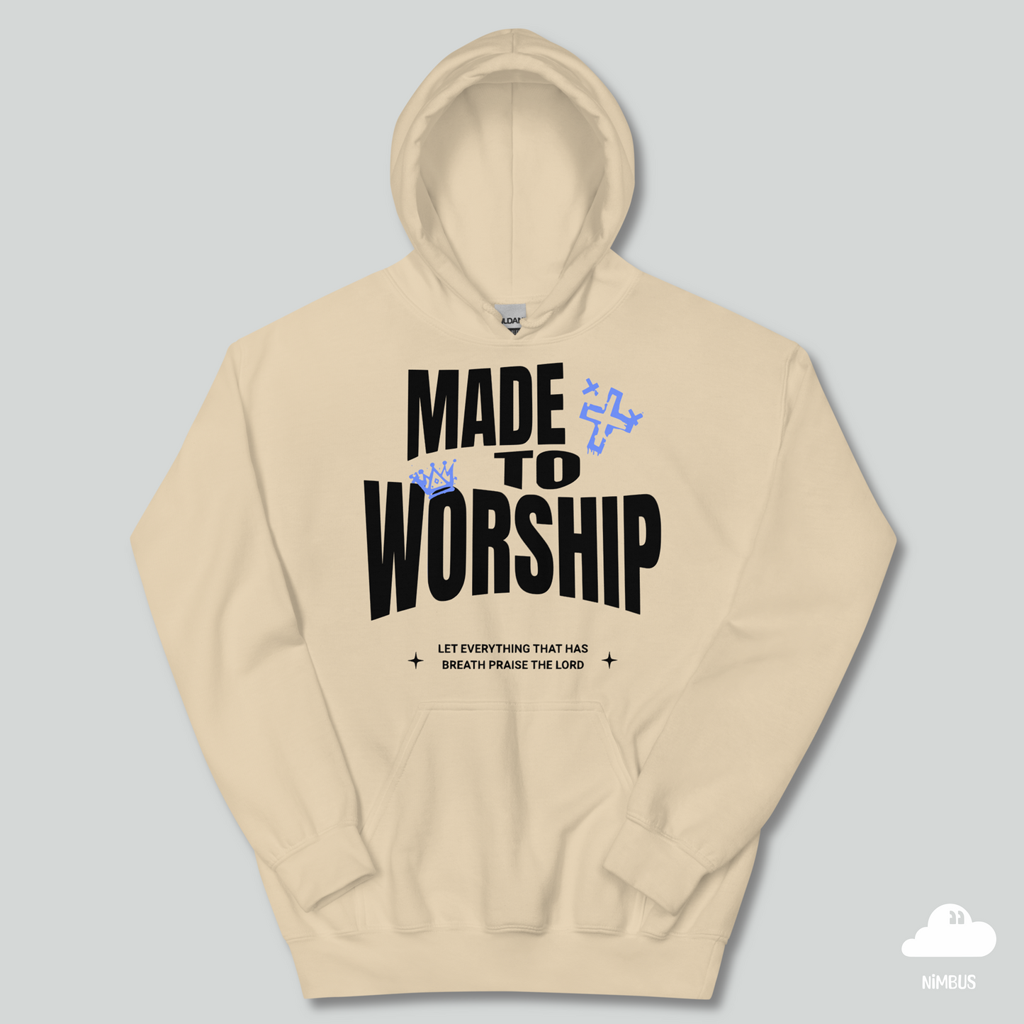 Made to Worship Unisex Hoodie (Black Lettering) | Streetwear Gospel Merch