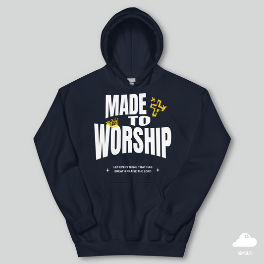 Made to Worship (White Lettering) Unisex Christian Hoodie | Streetwear Gospel Merch