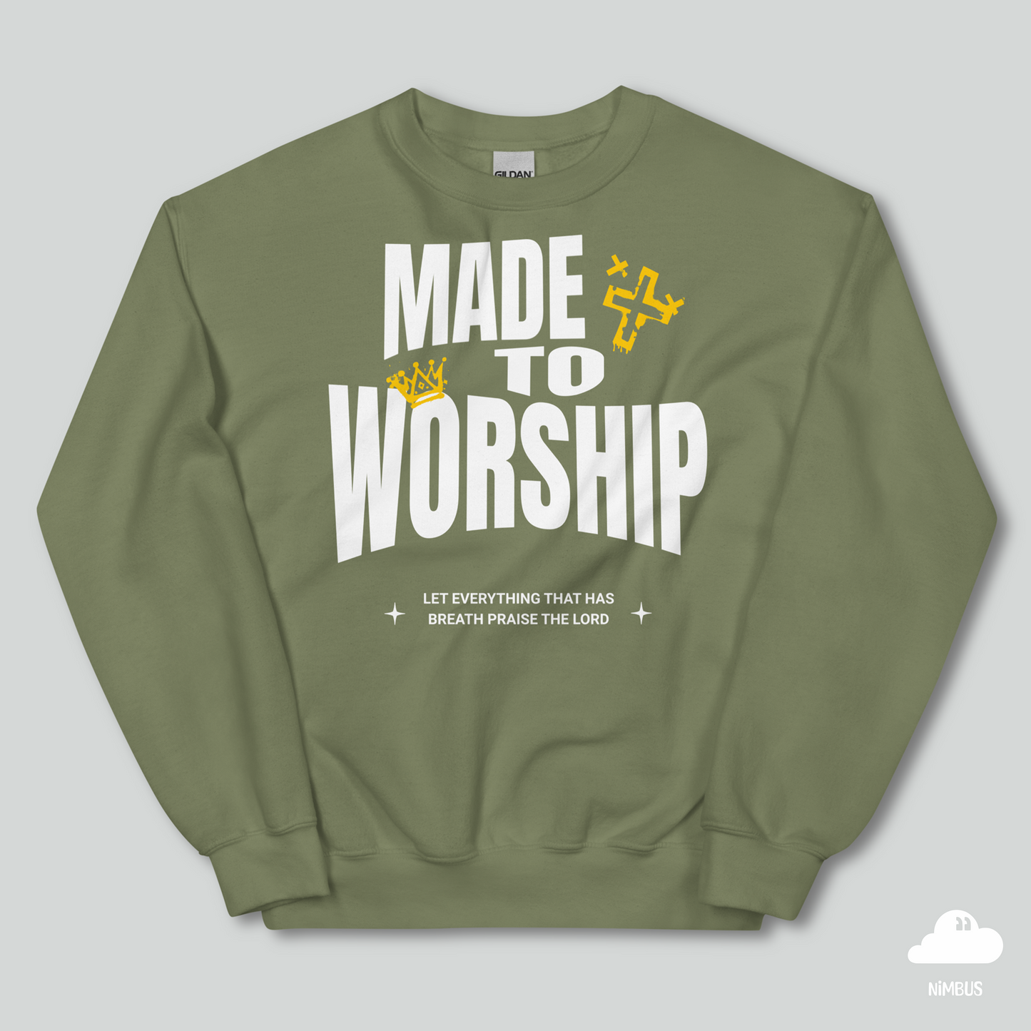 Made to Worship (White Lettering) Unisex Christian Sweatshirt | Streetwear Gospel Merch