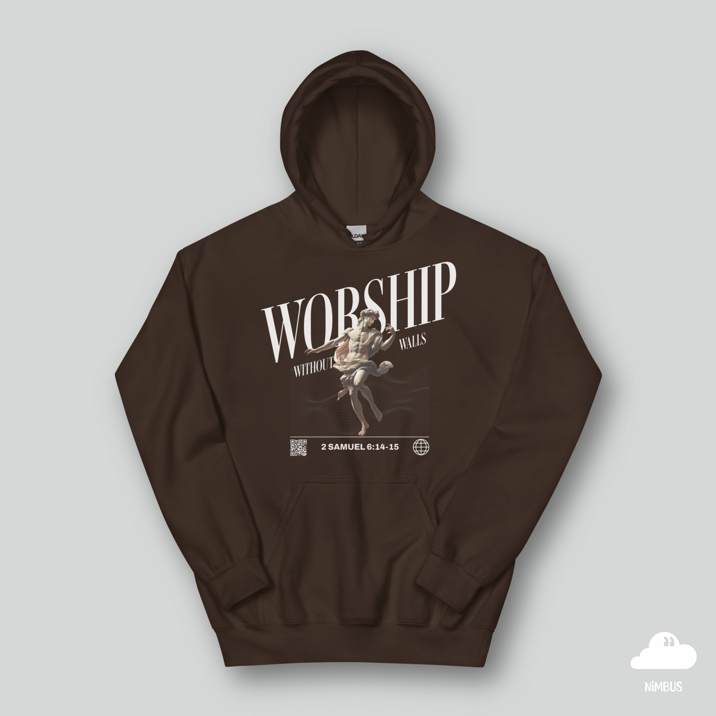 Worship without Walls | 2 Samuel 6:14-15 | Comfortable Christian Hoodie | Gospel Streetwear