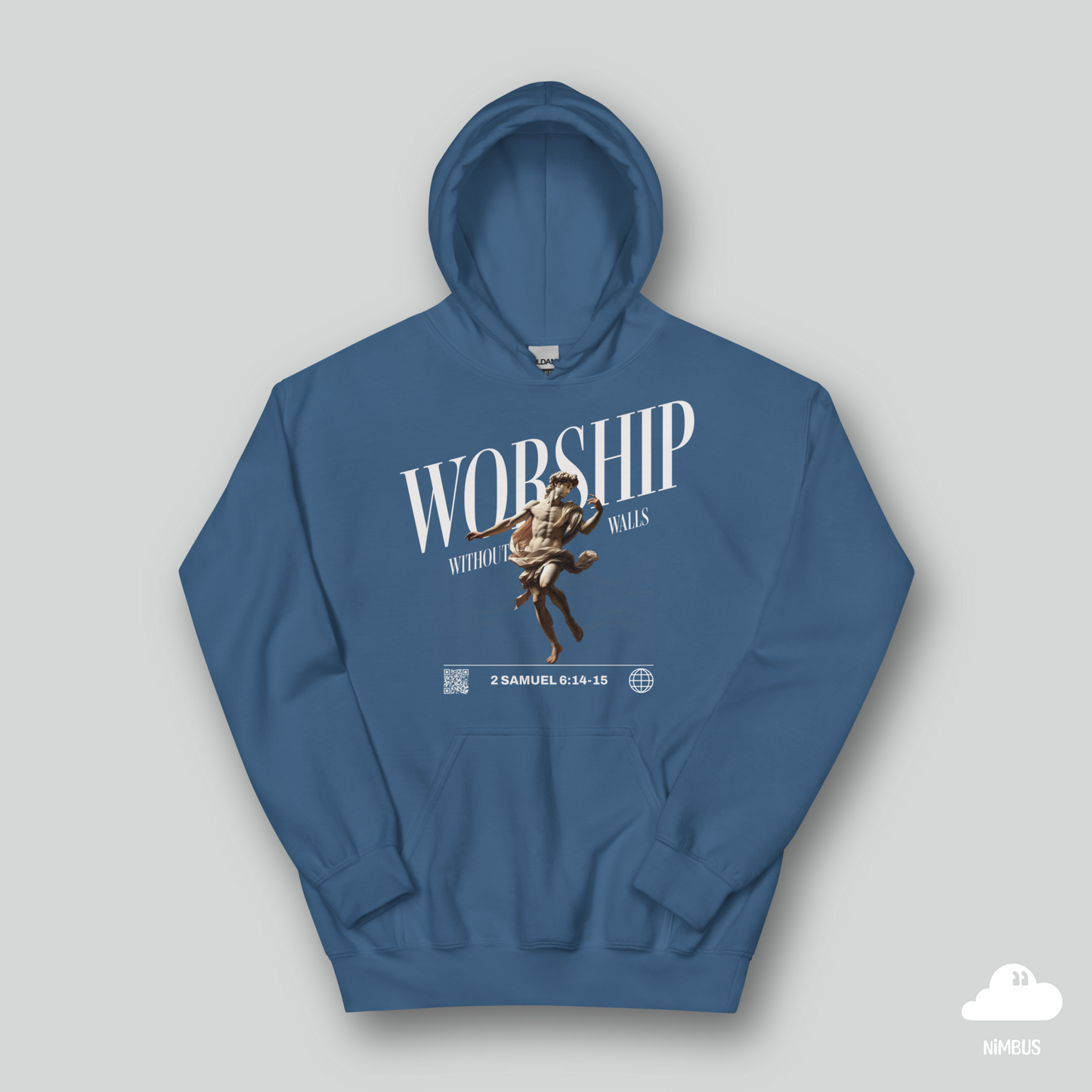 Worship without Walls | 2 Samuel 6:14-15 | Comfortable Christian Hoodie | Gospel Streetwear