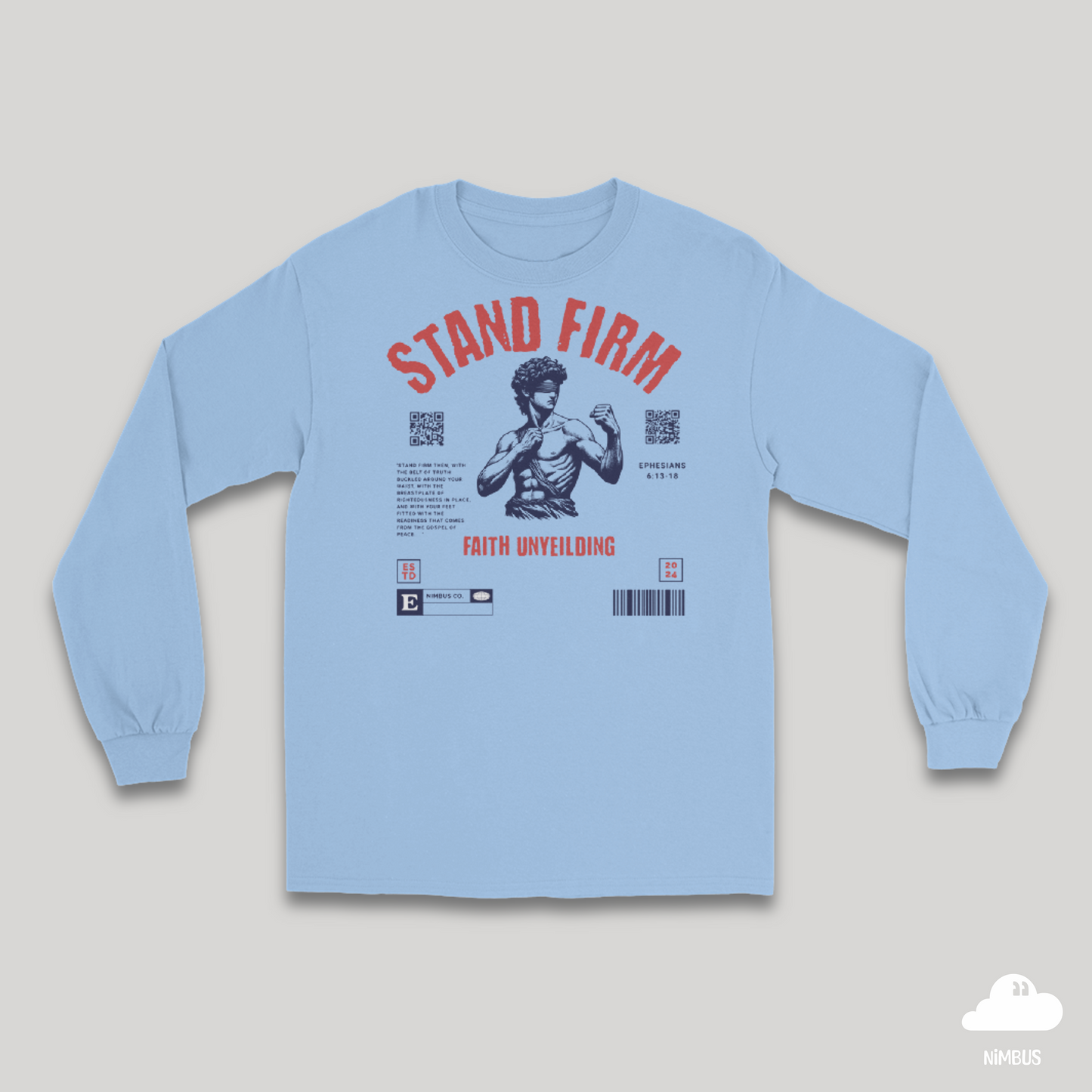 Stand Firm Unisex Christian Long-Sleeved T-Shirt | Ephesians 6:13-18 | Streetwear Gospel Merch