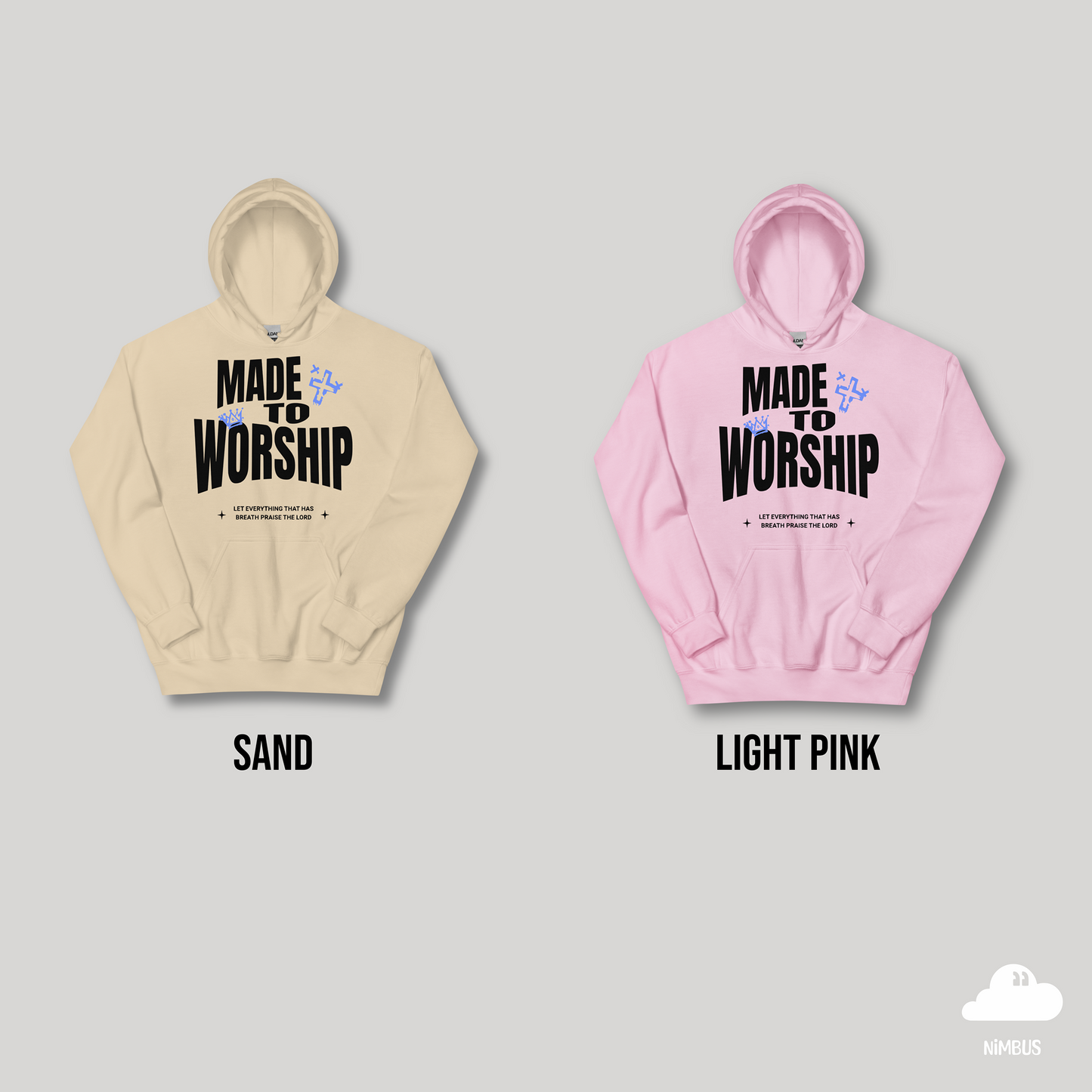 Made to Worship Unisex Hoodie (Black Lettering) | Streetwear Gospel Merch