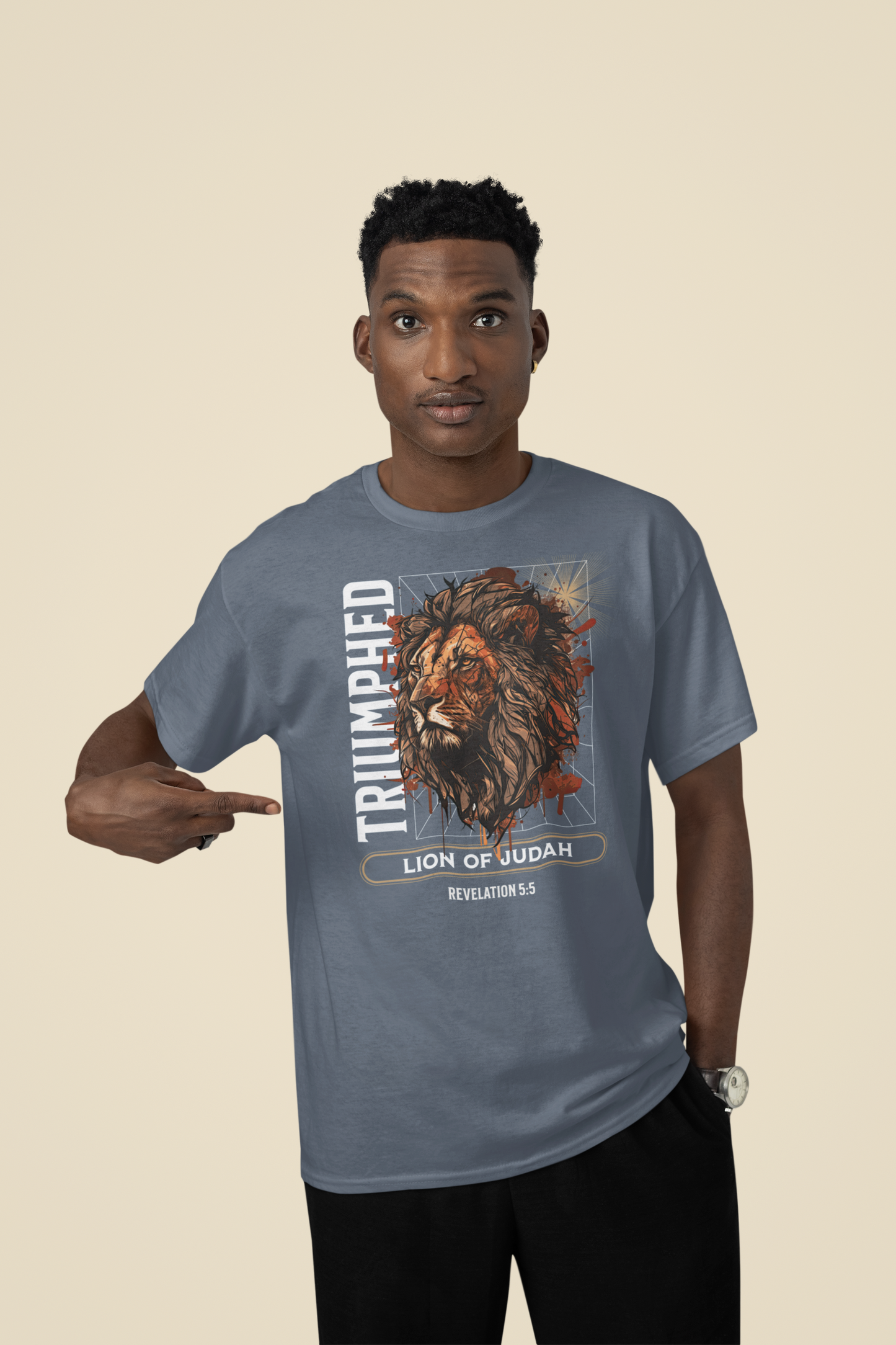 Lion of Judah Unisex Christian T-Shirt | Revelation 5:5 | Streetwear Gospel Merch